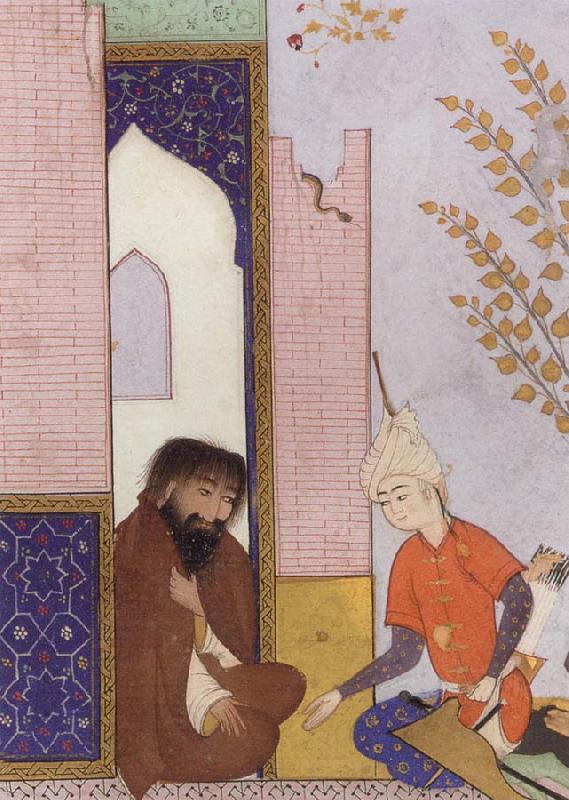 unknow artist Sultan Muhmud of Ghazni depicted as a young Safavid prince visiting a hermit China oil painting art